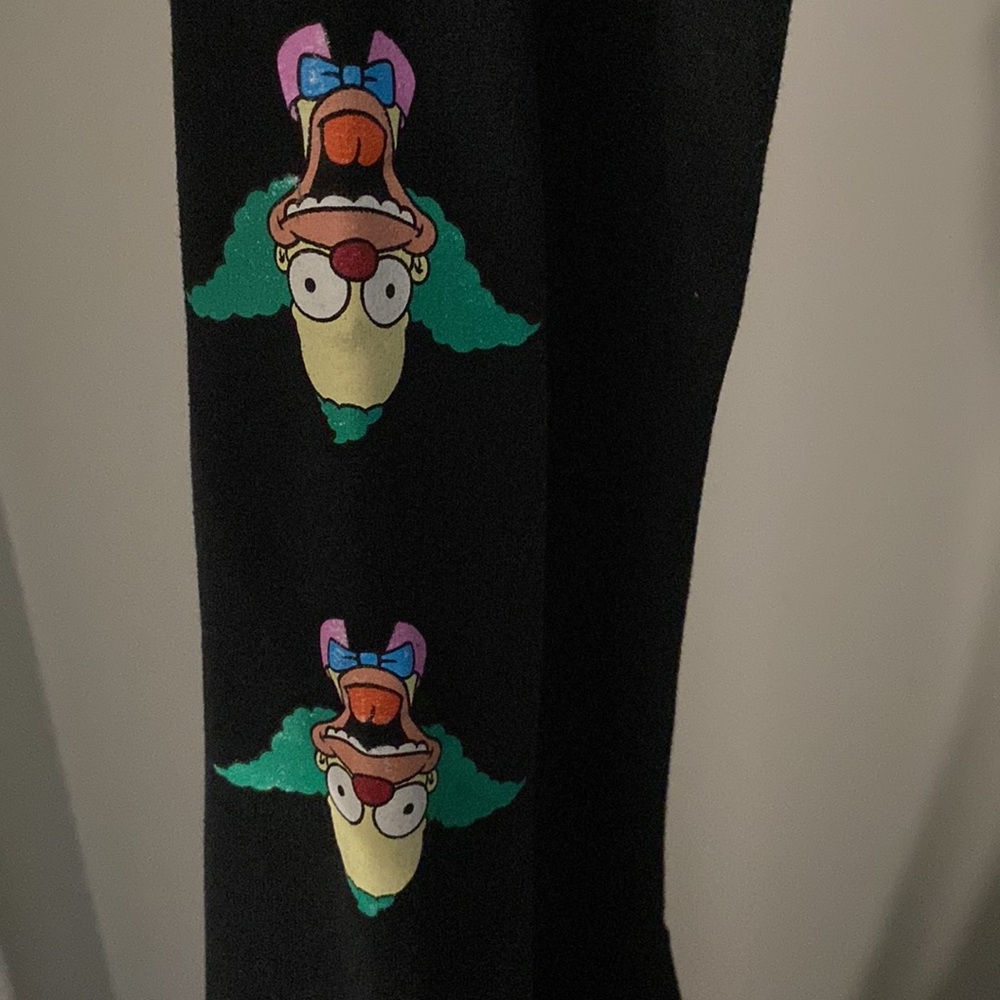Simpsons Krusty Burger Cartoon Medium Black‎ Y2K Pullover Hoodie Sweatshirt - Picture 5 of 7